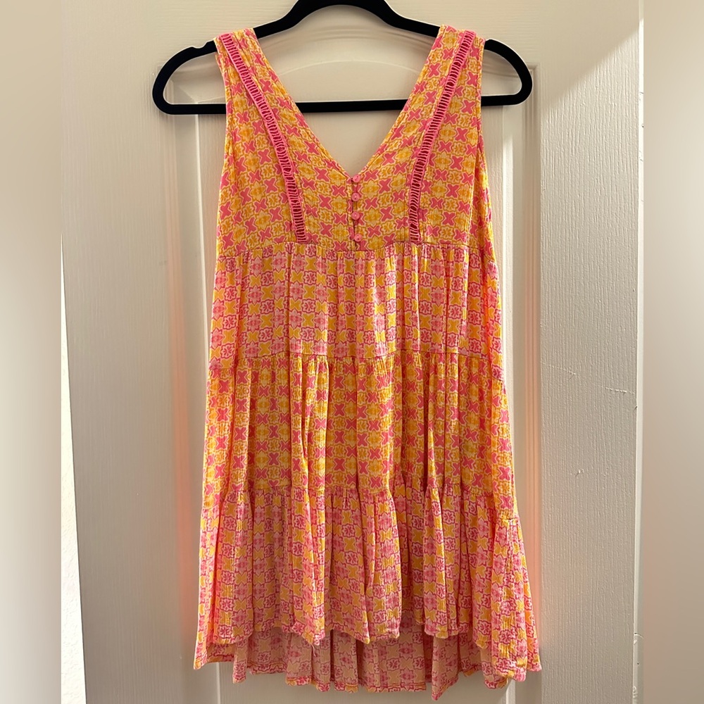 Orange babydoll dress